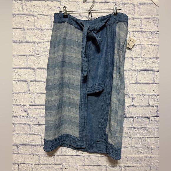 Free People OB466433 Farewell Party Wash Wrap Double the Fun Denim Skirt - $168 - Picture 5 of 11